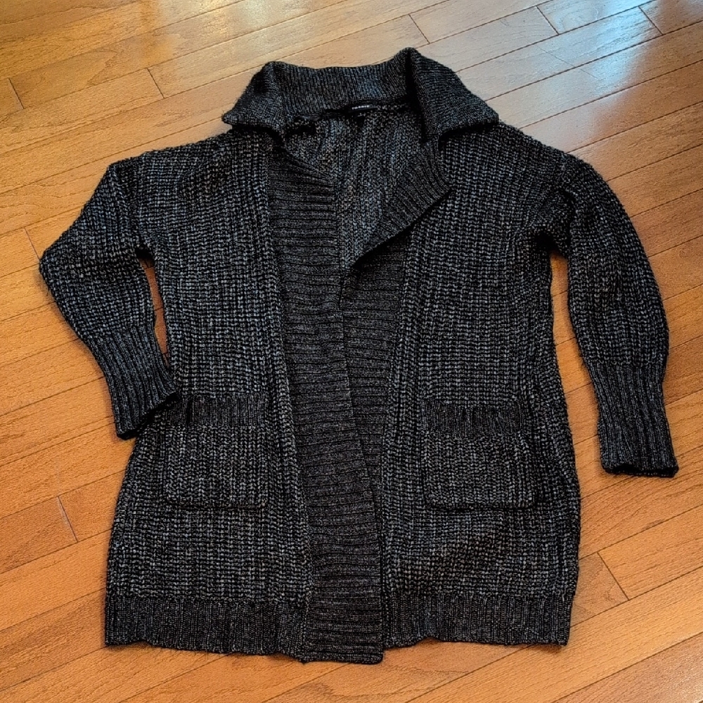 Torrid Black & Silver Knit Cardigan Size 1